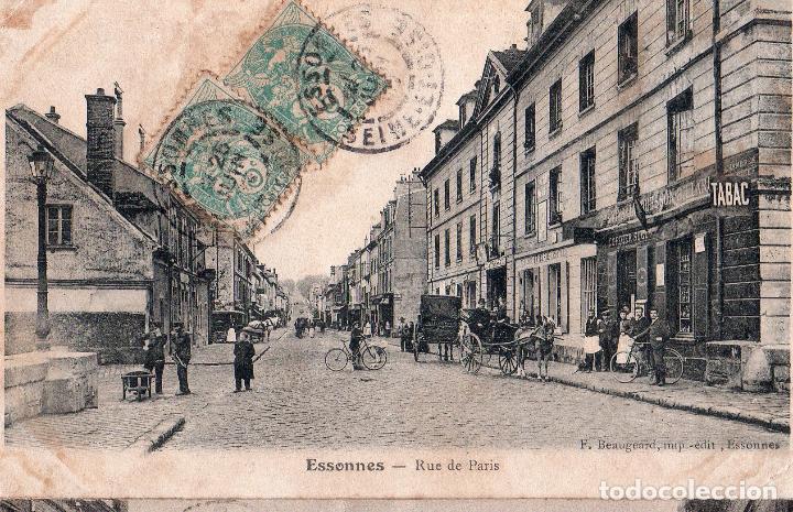 Postkarten: TARJETA POSTAL DE FRANCIA. ESSONNES. RUE DE PARIS.