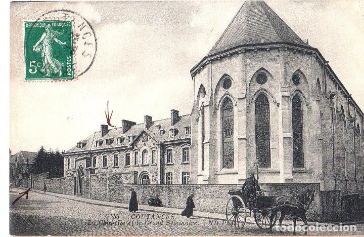 Cartoline: TARJETA POSTAL DE FRANCIA. COUNTANCES. LA CHAPELLE ET LE GRAND S&Eacute;MINAIRE.