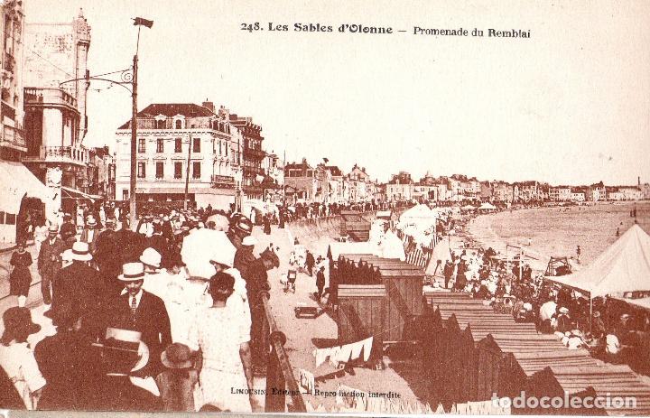 Cartoline: TARJETA POSTAL DE FRANCIA. LES SABLES D&acute;OLONNE. PROMENADE DU RAMBLAI.