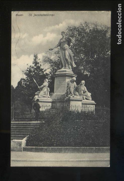 Postales: Suiza. BS. Basel. *St. Jacobsdenkmal* Sin datos. Circulada. - Foto 1