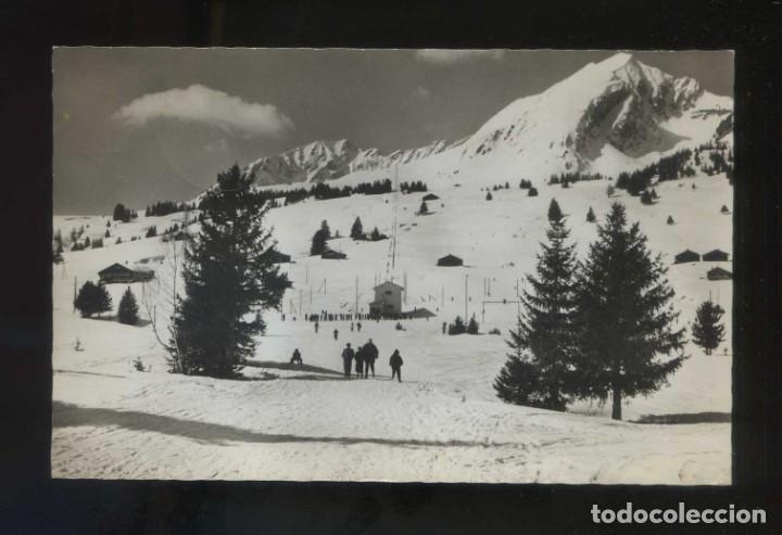 Postales: Suiza. VD. Les Mosses. *Col des Mosses... Tele-Ski de l&acute;Ecuellaz...* Circulada 1959.