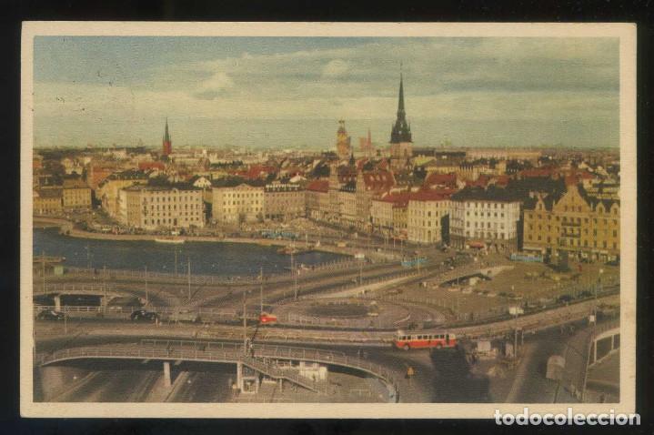 Postales: Suecia. Stockholm. *Slussen* Circulada 1951.