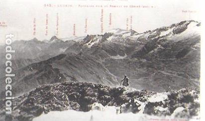 Cartoline: 545. Luchon. Panorama pris du Sommet du Cecir&eacute; 2400 m. Les Pyr&eacute;n&eacute;es Centrales. 9x14cm.