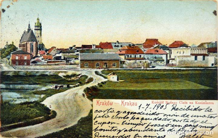 Postkarten: CRACOVIA - KRAK&Oacute;W - KRAKAU - A&Ntilde;O 1905 - CIRCULADA