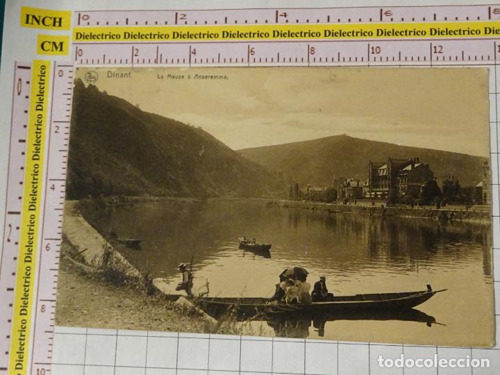 Postkarten: POSTAL DE B&Eacute;LGICA. A&Ntilde;OS 10 30. DINANT, RIO MOSA, ANSEREMME. BARQUERO. 1718