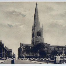 Postales: CHESTERFIELD PARISH CHURCH & MEMORIAL CROSS 
