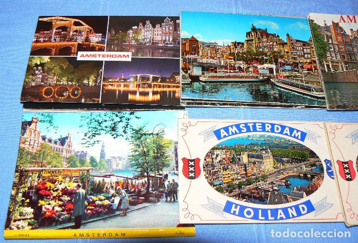 Postales: Lote de 9 libritos de postales de Amsterdam - Foto 2