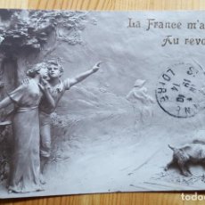 Postales: LA FRANCE M´APELLE AU REVOIR 1914