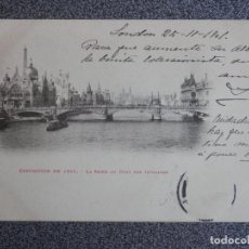 Postales: FRANCIA PARIS EXPOSITIO DE 1900 LA SEINE AU PONT DES INVALIDES POSTAL ANTIGUA. Lote 148392396