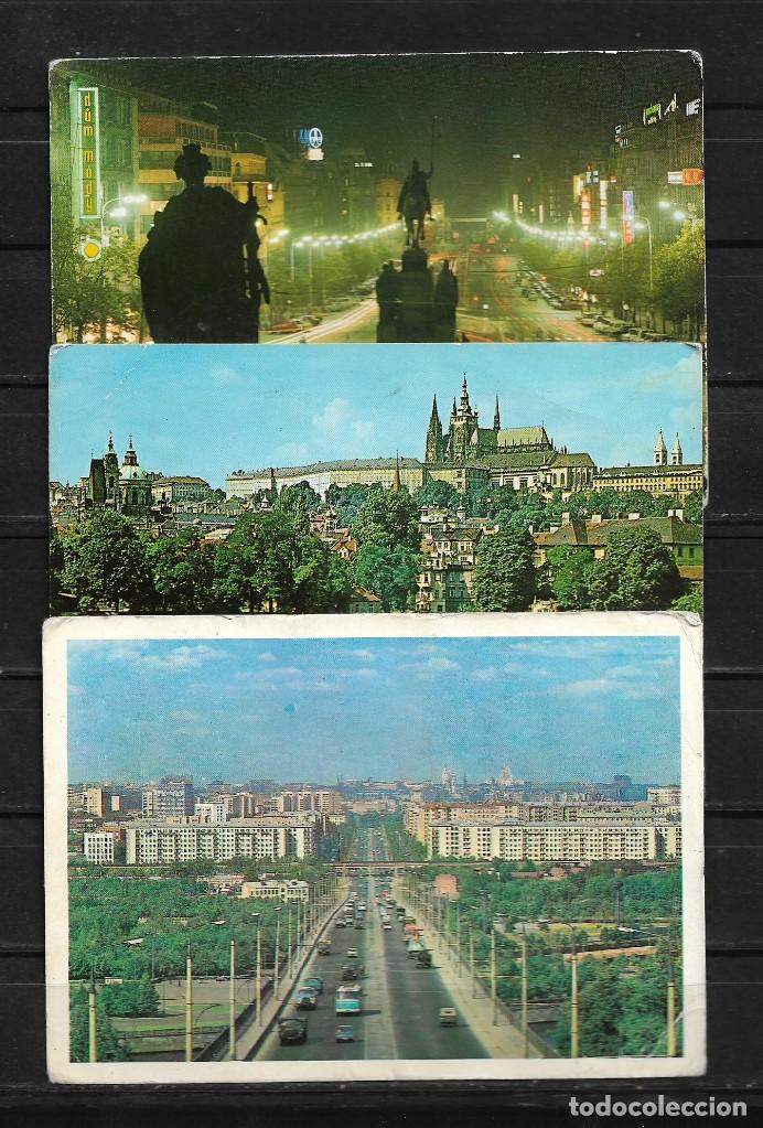 Postales: Praga y Moscu lote de 3 postales sin circular - Foto 1