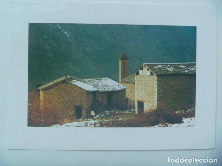 Postales: POSTAL DEL PRINCIPADO DE ANDORRA: SANT MIQUEL D&acute;ENGOLASTER . CIRCULADA CON SELLO MANOLETE, ESPA&Ntilde;A