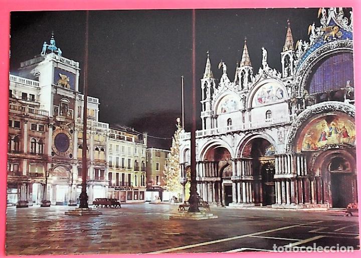 Postales: Venezia. 28 Torre del Reloj. Vista nocturna. Nueva. Color