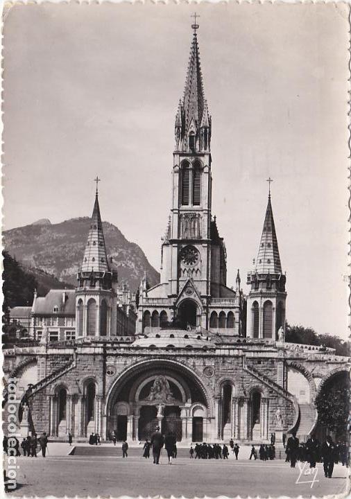Postales: lourdes, la basilique, francia - Foto 1