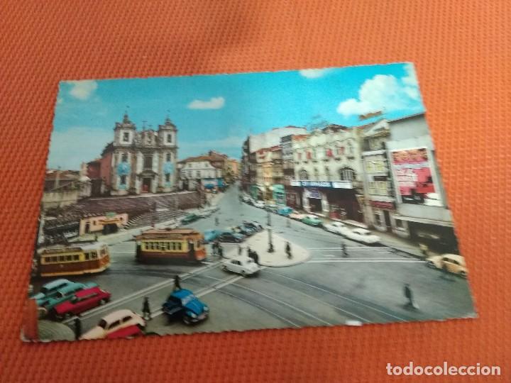 Postais: POSTAL PORTO PORTUGAL TRANVIA COCHES ANTIGUOS CIRCULADA