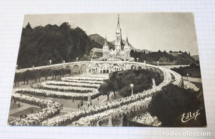 Postales: Postal de Lourdes, circulada - Foto 1