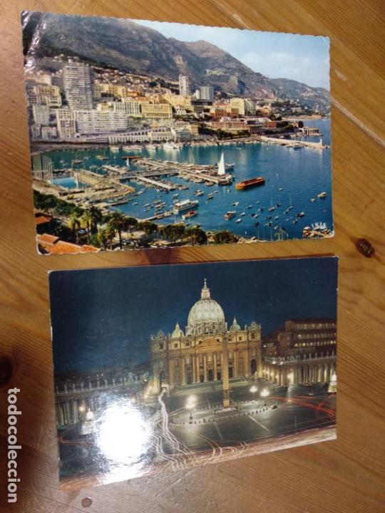 Postales: 2 POSTALES CIRCULAS Y CON SELLO - CIUDAD DEL VATICANO Y MONACO