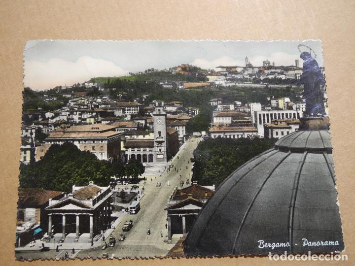 Postkarten: Bergamo Panorama. Circulada 1954. Ed. CIP. Con sello Italia