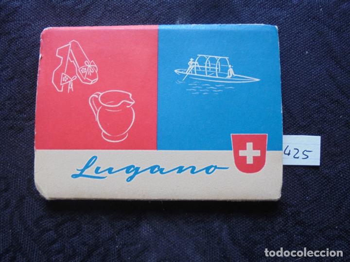 Postcards: Librito antiguo 10 vistas de Lugano, Suiza