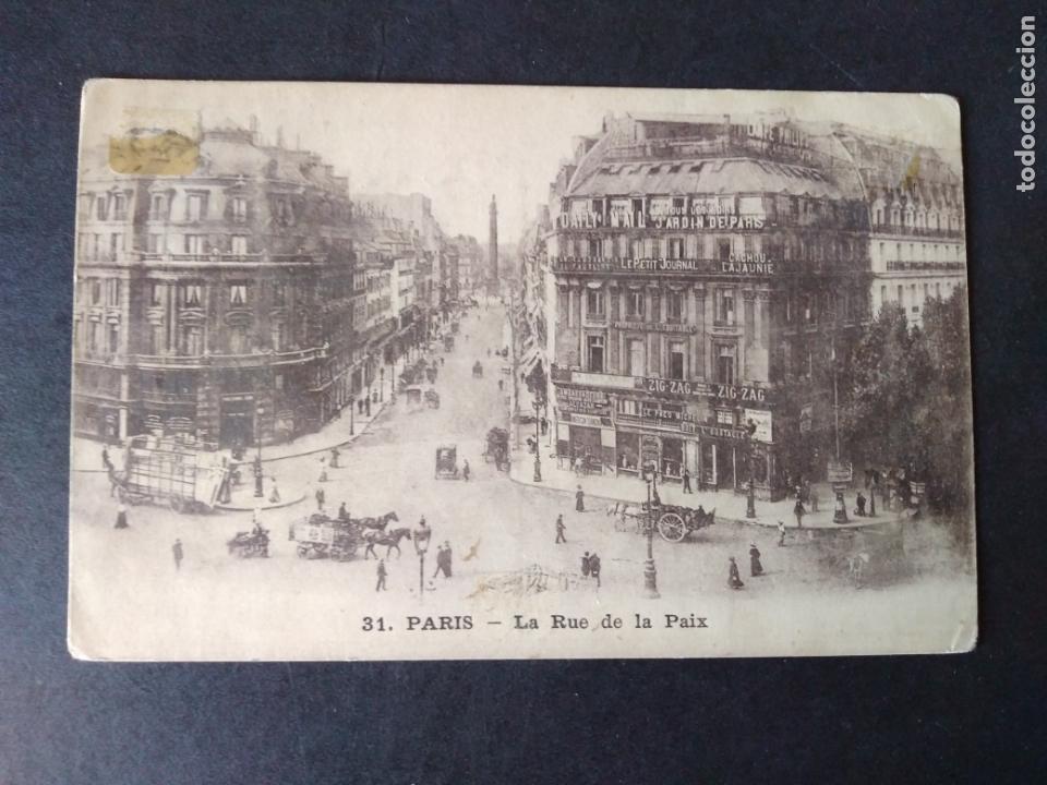 Postales: PARIS LA RUE DE LA PAIX - Foto 1