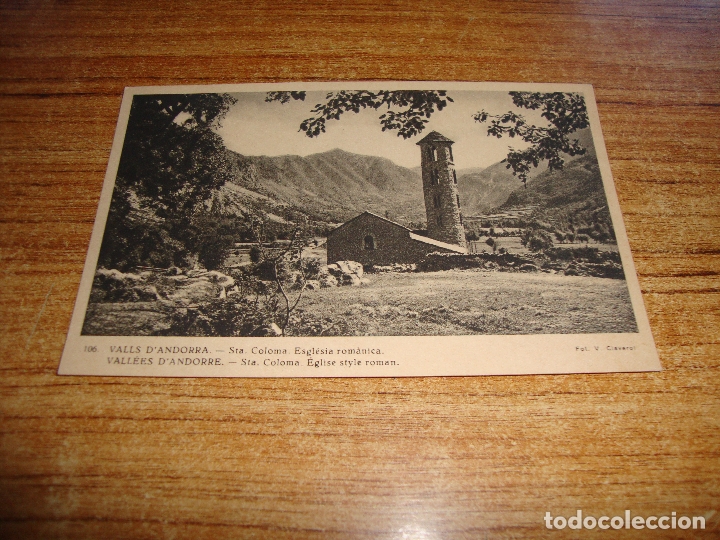 Postales: POSTAL SIN CIRCULAR VALLS D'ANDORRA STA. COLOMA ESGLESIA ROMANICA