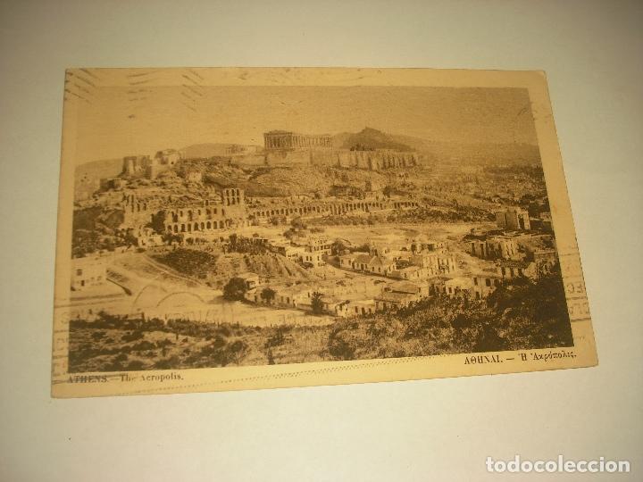 Postales: ATHENES, THE ACROPOLIS , CIRCULADA 1929 - Foto 1