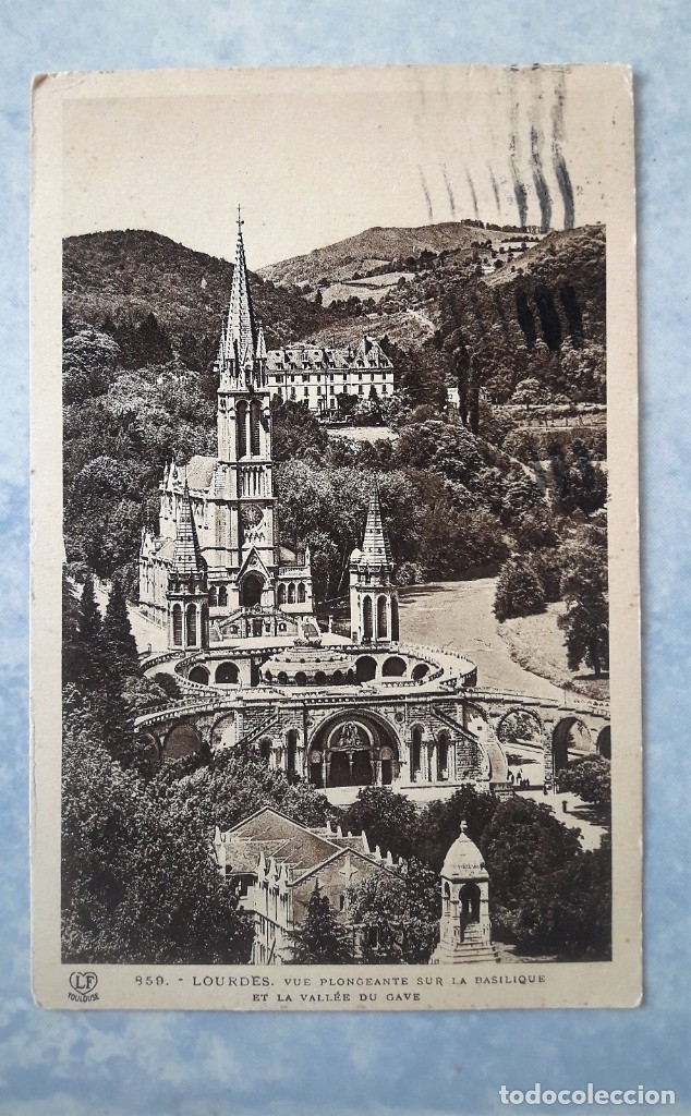Postales: BAS&Iacute;LICA DE LOURDES, 1939. (Ha&ucirc;tes Pyren&egrave;es n&ordm; 859)