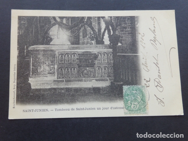 Postales: SAINT JUNIEN FRANCIA TOMBEAU DE SAINT JUNIEN - Foto 1