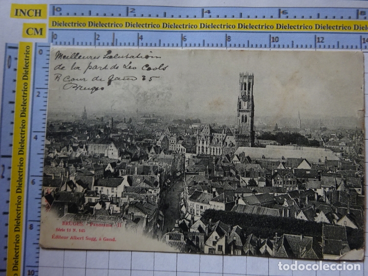 Cartoline: POSTAL DE B&Eacute;LGICA. A&Ntilde;O 1903. BRUJAS PANORAMA. 1037