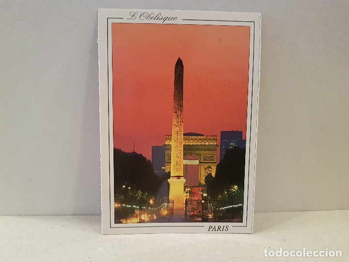 Postales: postal paris el obelisco circulada - Foto 1