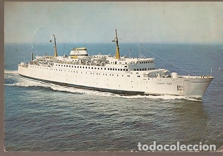 Postales: Alemania & Circulado, MS Peter Pan, Lubeck Travemunde Ferry a Oeiras Portugal 1969 (5555)
