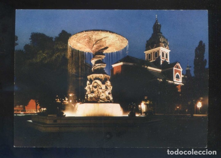 Postkarten: Suecia. Stockholm. *The Fountain by Molin...* Nueva.