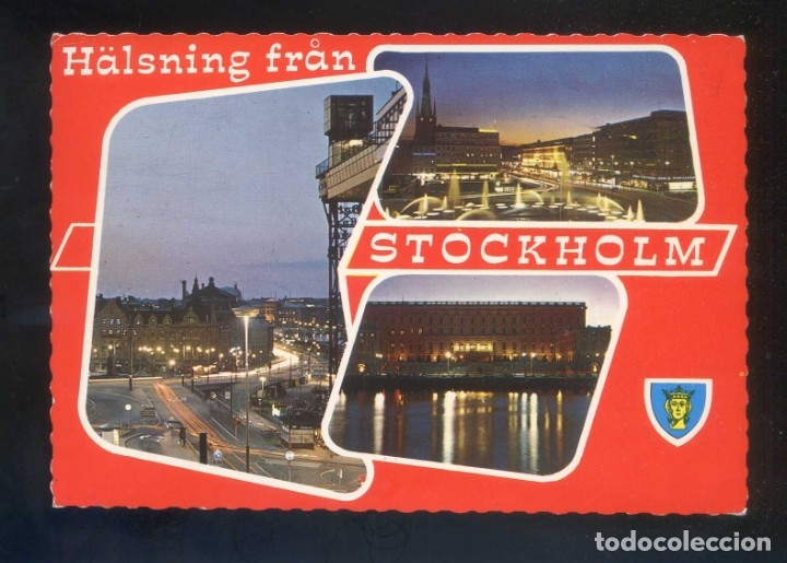 Cartes Postales: Suecia. Stockholm. Circulada 1972.