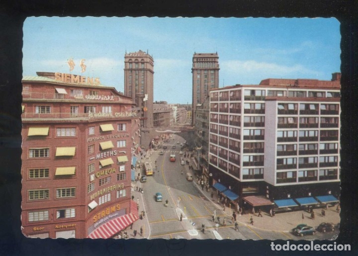 Cartoline: Suecia. Stockholm. *Kungsgatan* Circulada 1961.