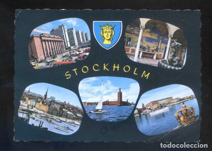 Postcards: Suecia. Stockholm. Circulada 1967.