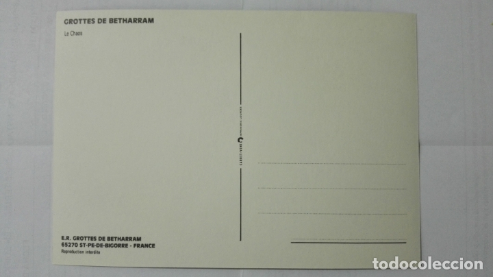 Postales: POSTAL ANDORRA, GROTTES DE BETHARRAM - Foto 2