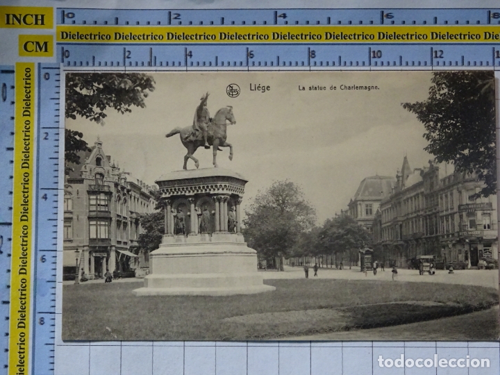Postkarten: POSTAL DE B&Eacute;LGICA. A&Ntilde;OS 10 30. LIEJA, ESTATUA DE CARLOMAGNO. 300