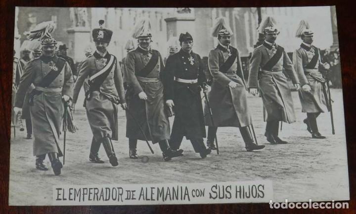 Postales: POSTAL DE ALEMANIA, EL EMPERADOR DE ALEMANIA CON SUS HIJOS, ESCRITA EN 1915