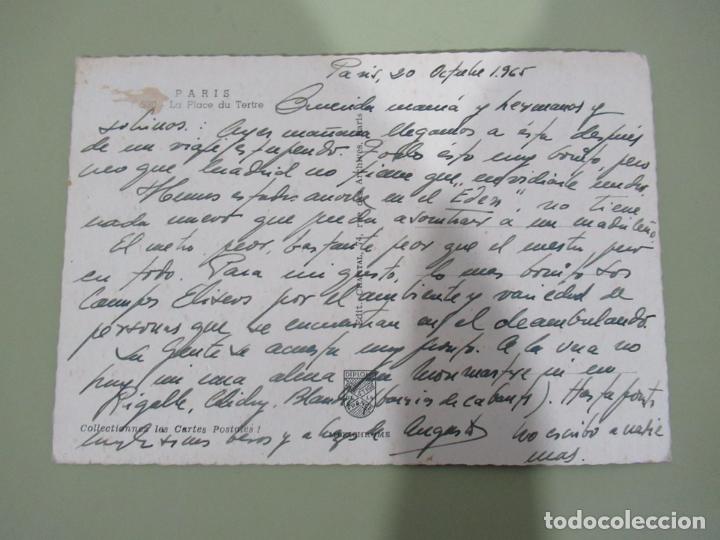 Postales: Paris - La Place du Tertre - Escrita - Foto 2