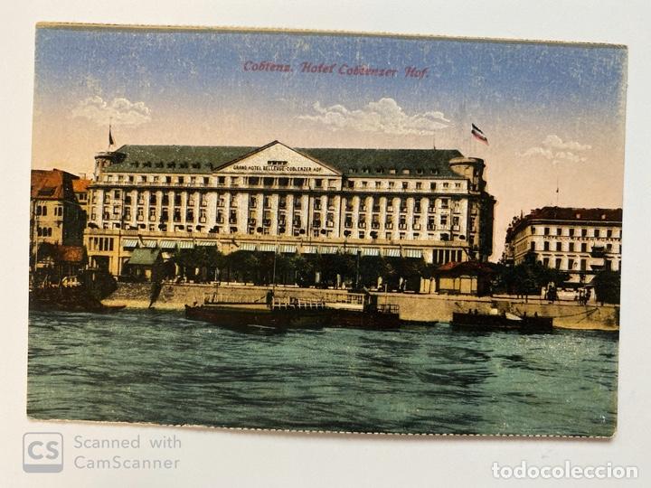 Postcards: TARJETA POSTAL. ALEMANIA. COBLEZ. HOTEL COBTENSER HOF. MEDIDAS APROX.: 13.5 X 9 CM.