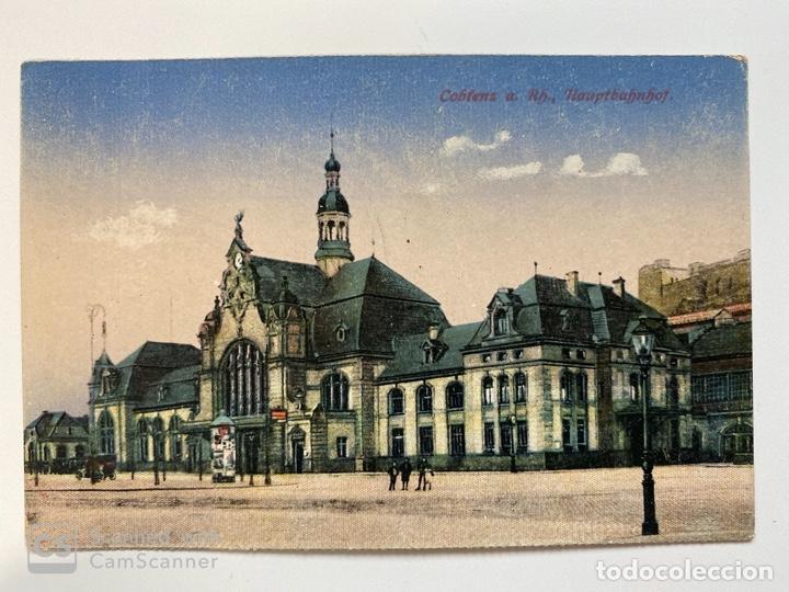 Postcards: TARJETA POSTAL. ALEMANIA. COBLENZ AM RHEIN. HAUPTBAHNHOT. MEDIDAS APROX.: 13.5 X 9 CM