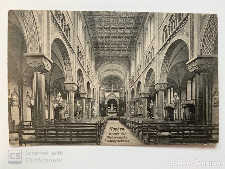 Postcards: TARJETA POSTAL. ALEMANIA. AOCHEN. INNERES DER ALPHONSKIRCHE. LOTHRINGERSTRASSE.