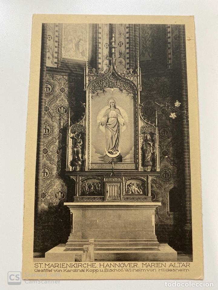 Cartoline: TARJETA POSTAL. ALEMANIA. ST. MARIENKIRCHE. HANNOVER. MARIEN ALTAR. MEDIDAS APROX.: 9 X 13.5 CM.