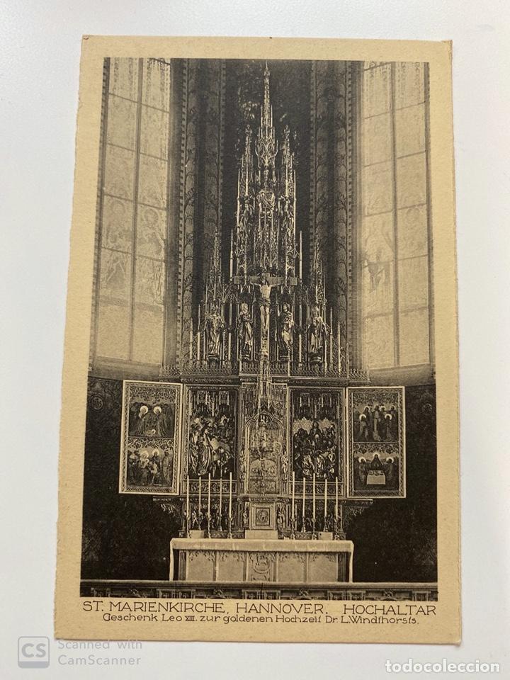 Cartoline: TARJETA POSTAL. ALEMANIA. ST. MARIENKIRCHE. HANNOVER. HOCHALTAR. MEDIDAS APROX.: 9 X 13.5 CM.