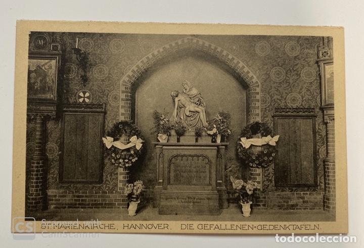Cartoline: TARJETA POSTAL. ALEMANIA. ST. MARIENKIRCHE. HANNOVER. DIE GEFALLENEN GEDENKTAFELN.13.5 X 9 CM