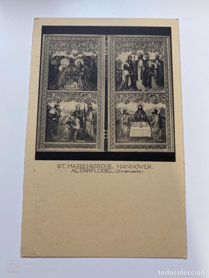Cartoline: TARJETA POSTAL. ALEMANIA. ST. MARIENKIRCHE. HANNOVER. ALTARFL&Uuml;GEL. MEDIDAS APROX.: 9 X 13.5 CM