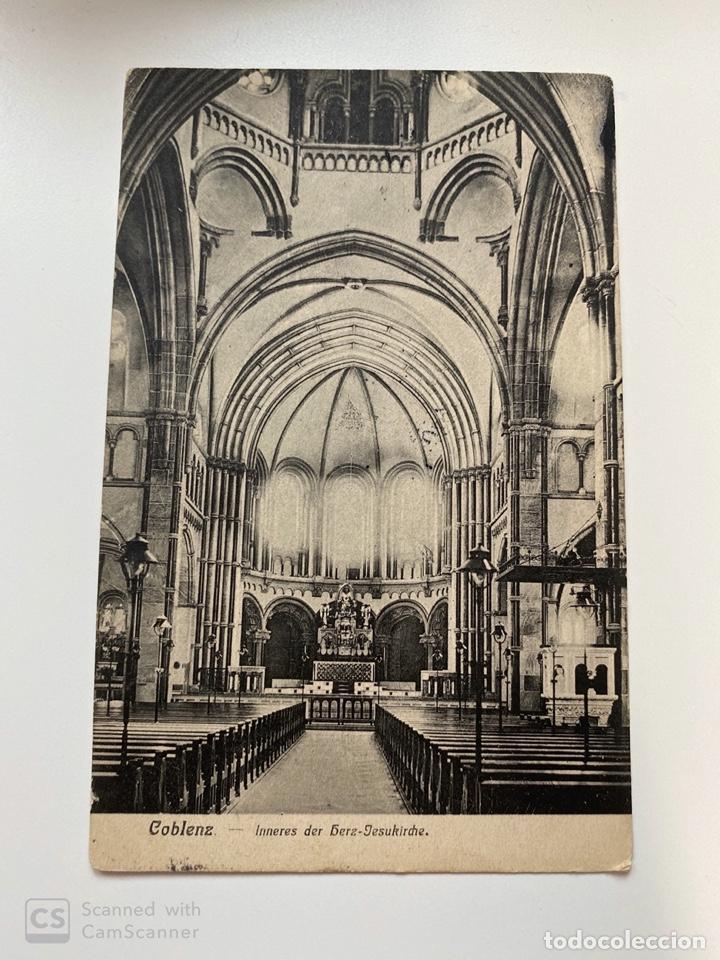 Cartoline: TARJETA POSTAL. ALEMANIA. COBLENZ INNERES DER BERZ-JESUKIRCHE. MEDIDAS APROX.: 9 X 13.5 CM