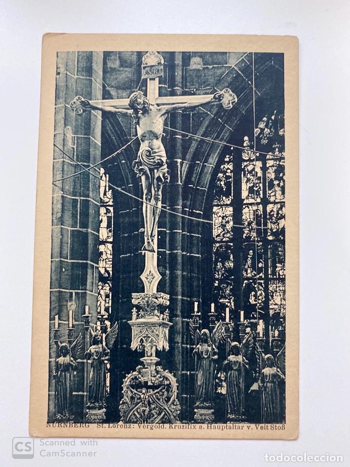 Cartoline: TARJETA POSTAL. ALEMANIA. N&Uuml;REMBERG. ST. LORENZ: VERGOLD. KRUZIFIX. MEDIDAS APROX.: 9 X 13.5 CM