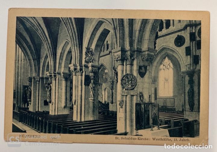 Cartoline: TARJETA POSTAL. ALEMANIA. N&Uuml;REMBERG. ST. SEBALDUS-KIRCHE. WESTH&Auml;LFTE. MEDIDAS APROX.:13.5 X 9 CM