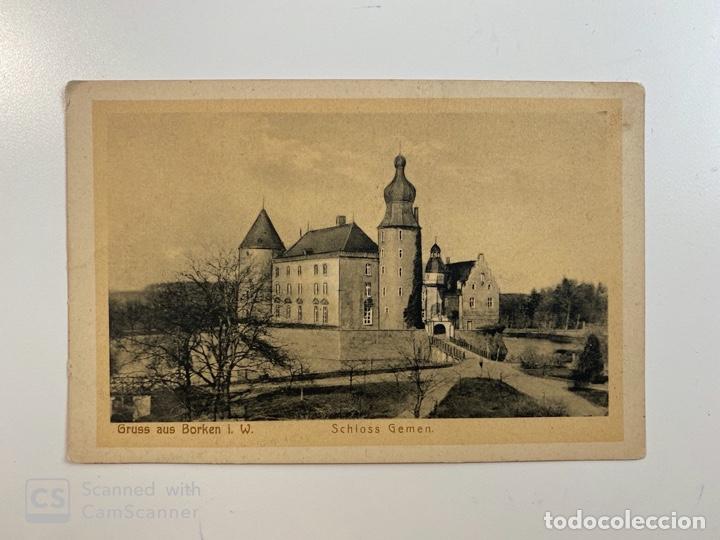Cartoline: TARJETA POSTAL. ALEMANIA. GRUSS AUS BORKEN. SCHLOSS GEME. MEDIDAS APROX.: 13.5 X 9 CM