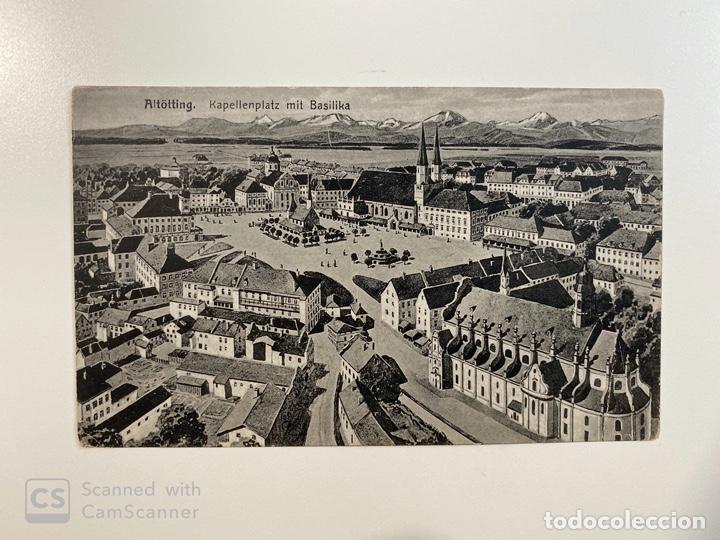 Postais: TARJETA POSTAL. ALEMANIA. ALT&Ouml;TTING. KAPELLENPLATZ MIT BASILIKA. MEDIDAS APROX.: 13.5 X 9 CM